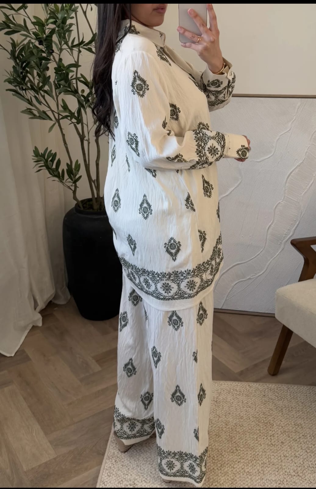 Marokkanisches Alltagskleid-Set weiß - Alternative Ansicht